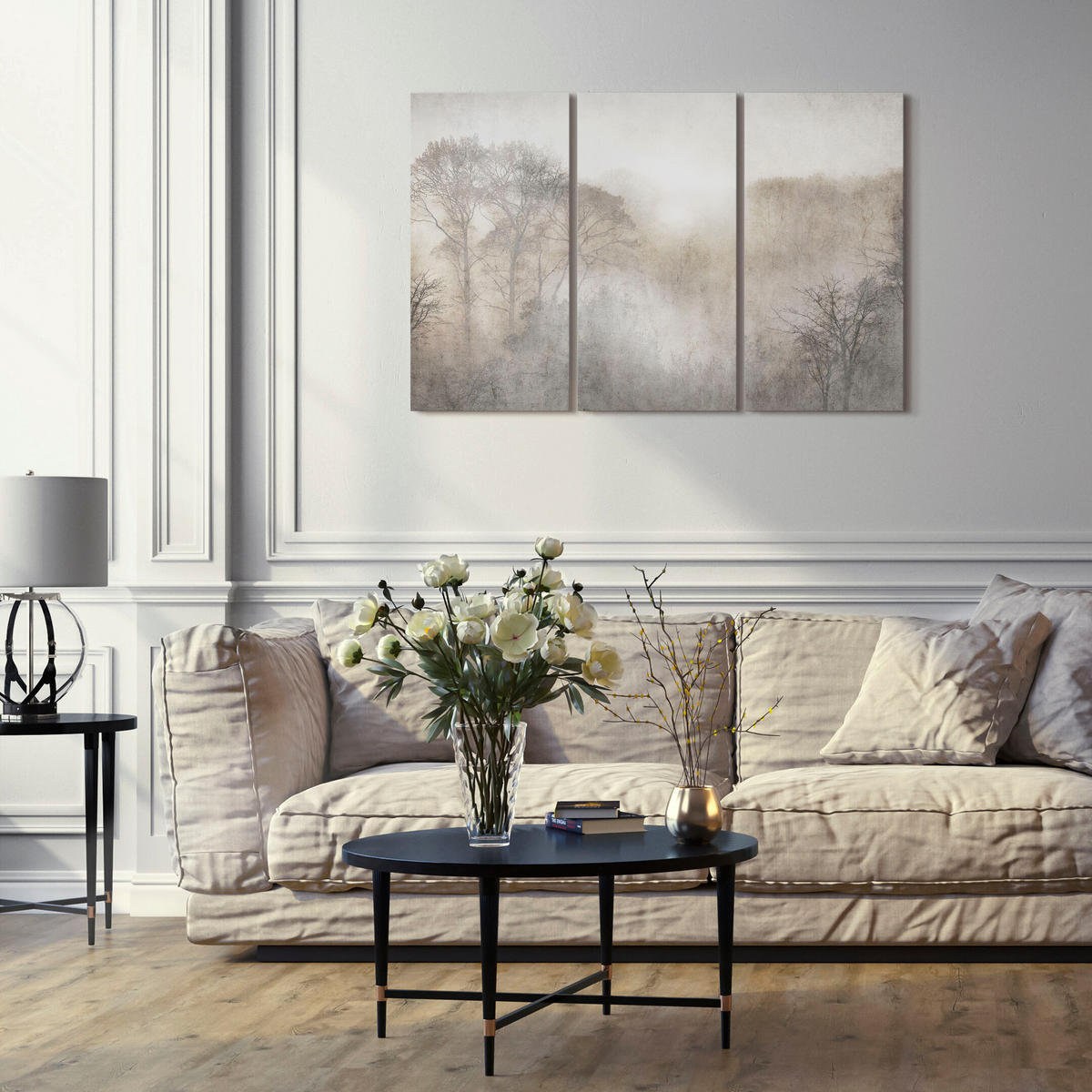 LEINWANDBILD Wald 3-tlg. 120x80 cm - Multicolor, Holz (120/80cm) - LUMASOUL