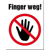 MAGNET 6/8 cm Finger weg! - Multicolor, Metall (6/8/0.1cm) - Nostalgic-Art