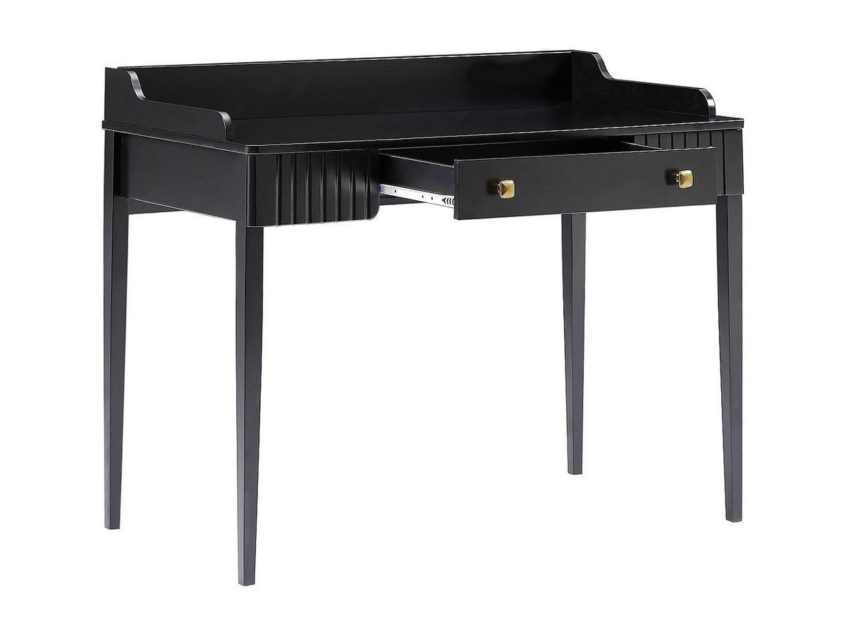 KONSOLENSCHREIBTISCH mit 1 Schublade - MDF - Schwarz matt - RENEVI - Schwarz, Holz (110/60/85cm) - Pascal Morabito