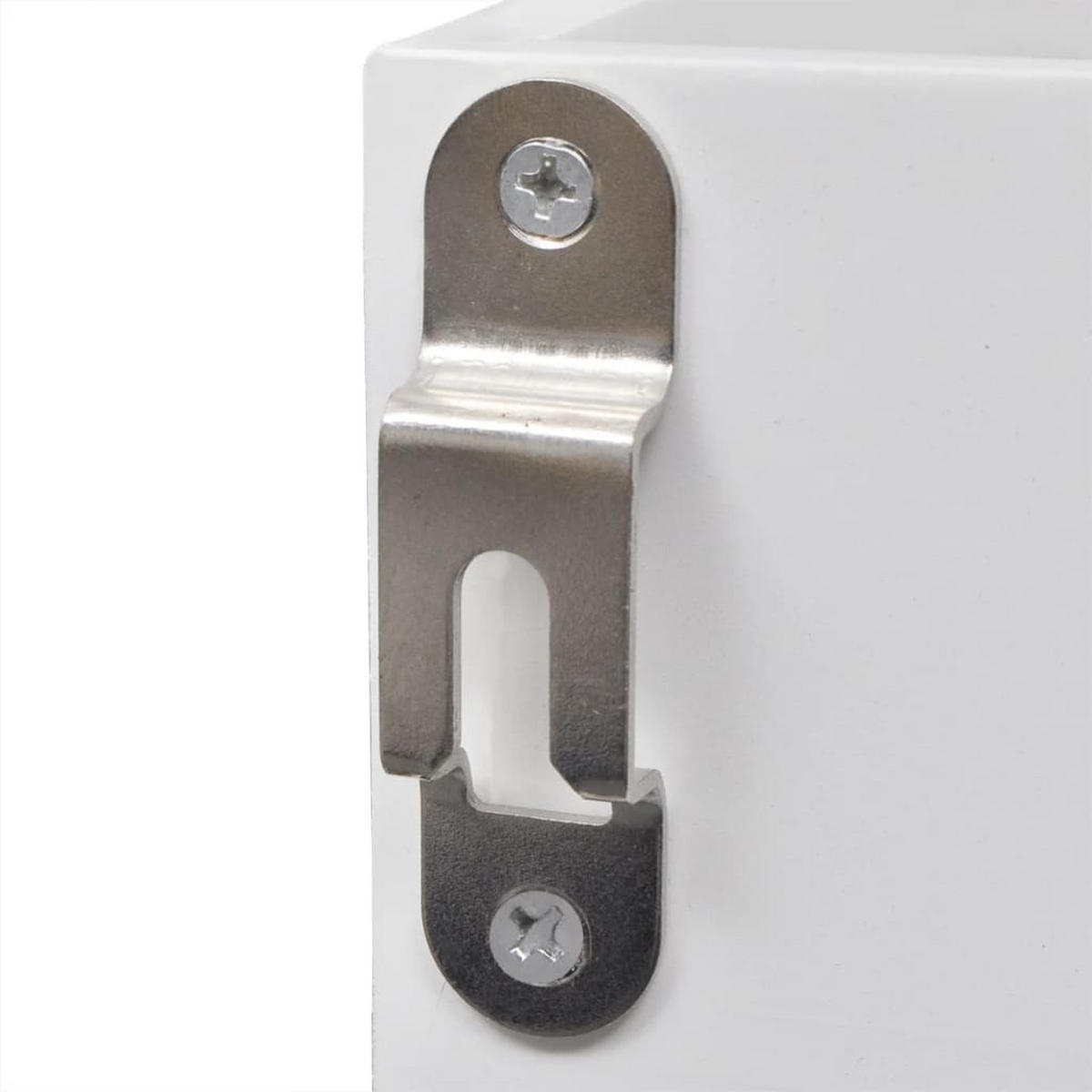 HÄNGEELEMENT mit 2 Glastüren, 2 Staufächer 68/17/44 cm aus MDF Weiß - Weiß, Holzwerkstoff (68/44/17cm) - vidaXL