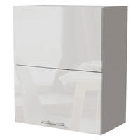 HÄNGESCHRANK Essen W8B/60-AV Weiß / Weiß Hochglanz 60 / 32,5 / 72cm - Weiß Hochglanz/Weiß, Holz/Holzwerkstoff (60/72/32.5cm) - Feldmann-Wohnen