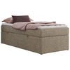 BOXBETT ZERO 90/200 - Dunkelbeige Struktur - H4 - Topper Visco - Cappuccino, Textil (90/200cm) - MKS