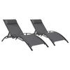 LIEGEN GALAPAGOS Grau und Anthrazitgrau 2er-Set - Grau, Metall (63/82/173.5cm) - Happy Garden