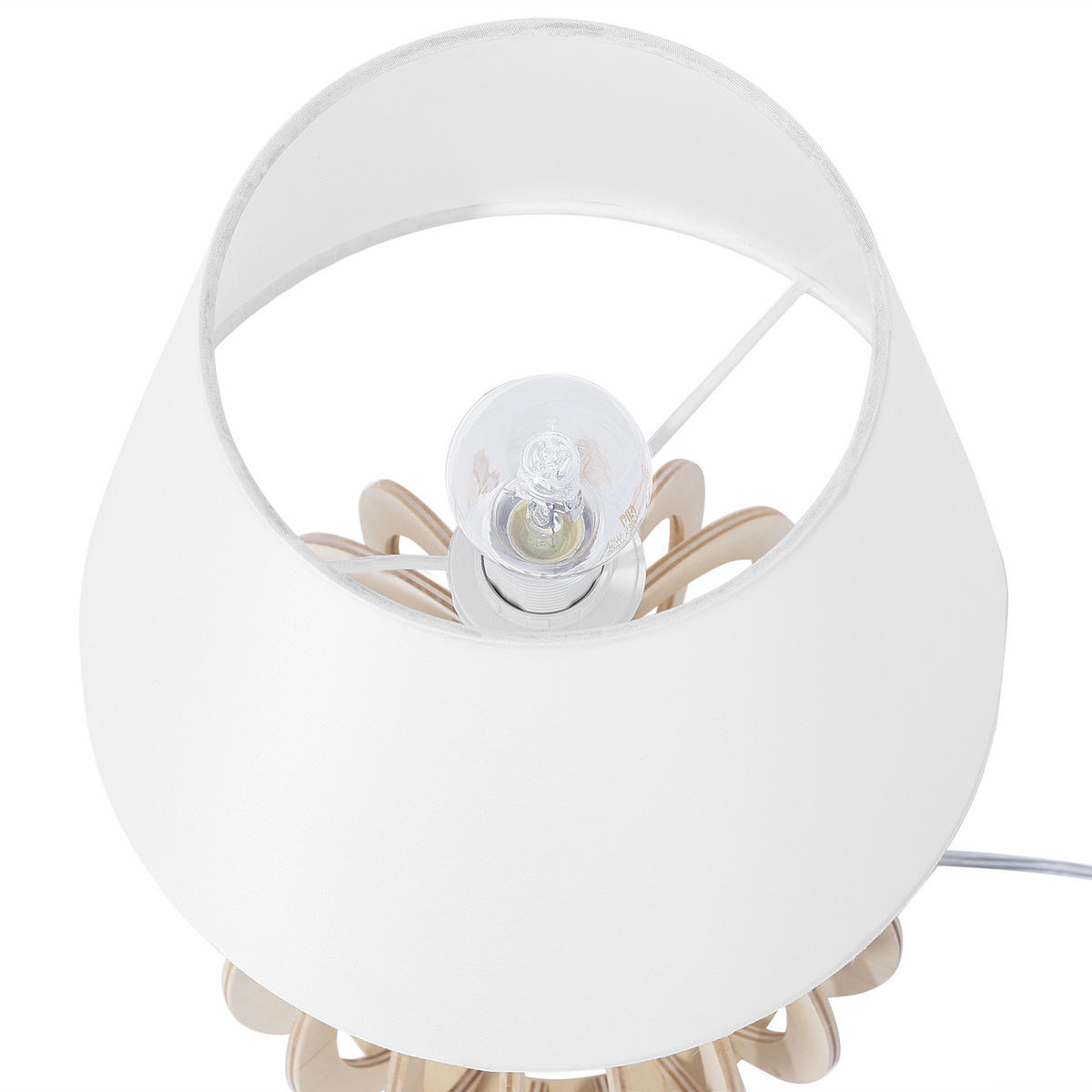 TISCHLAMPE Samo 22/22/41 cm - Weiß, Holzwerkstoff (22/22/41cm) - Beliani