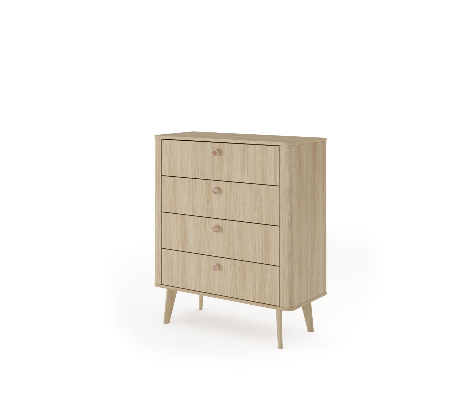 KOMMODE VIKI Beige 88x38x103 cm - Beige, Holzwerkstoff (88/103/38cm) - FURNLUX