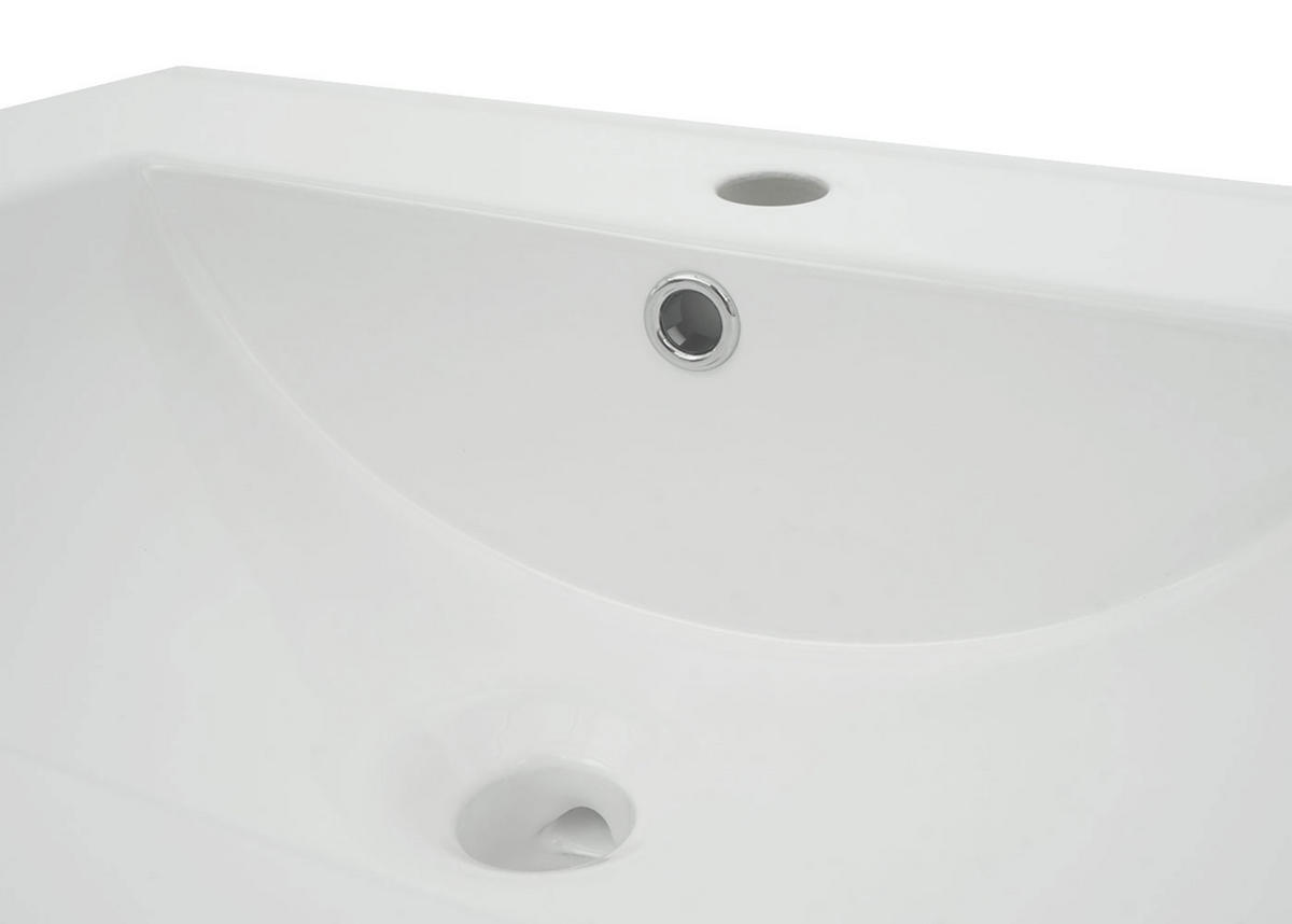 WASCHBECKEN eckig Weiß - Weiß, Keramik (92/17/46cm) - MCW