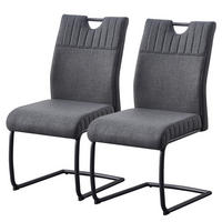 FREISCHWINGER 2ER-SET - Metall / Textil - Grau, Textil/Metall (49/98/63cm) - home24
