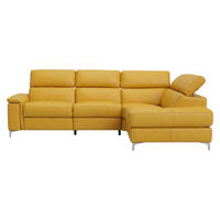 ECKSOFA Avenger Echtleder Senfgelb - Gelb, Leder/Metall (271/81/224cm)