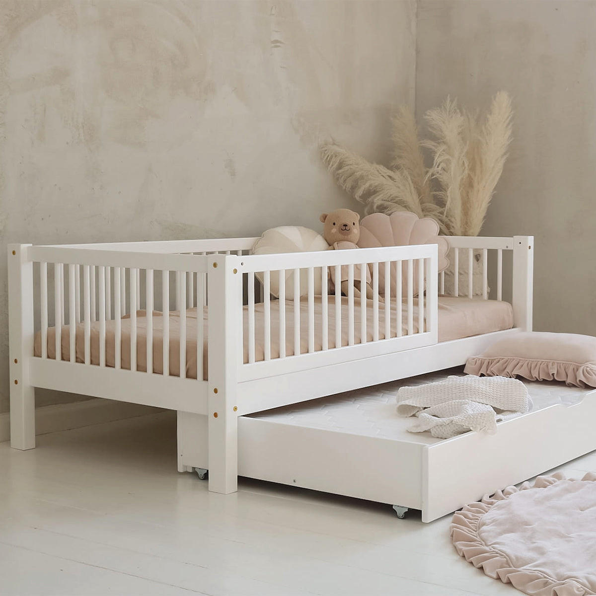 KINDERBETT 90/190 Sybil Weiß - Weiß, Holzwerkstoff (90/190cm) - Petits-meubles