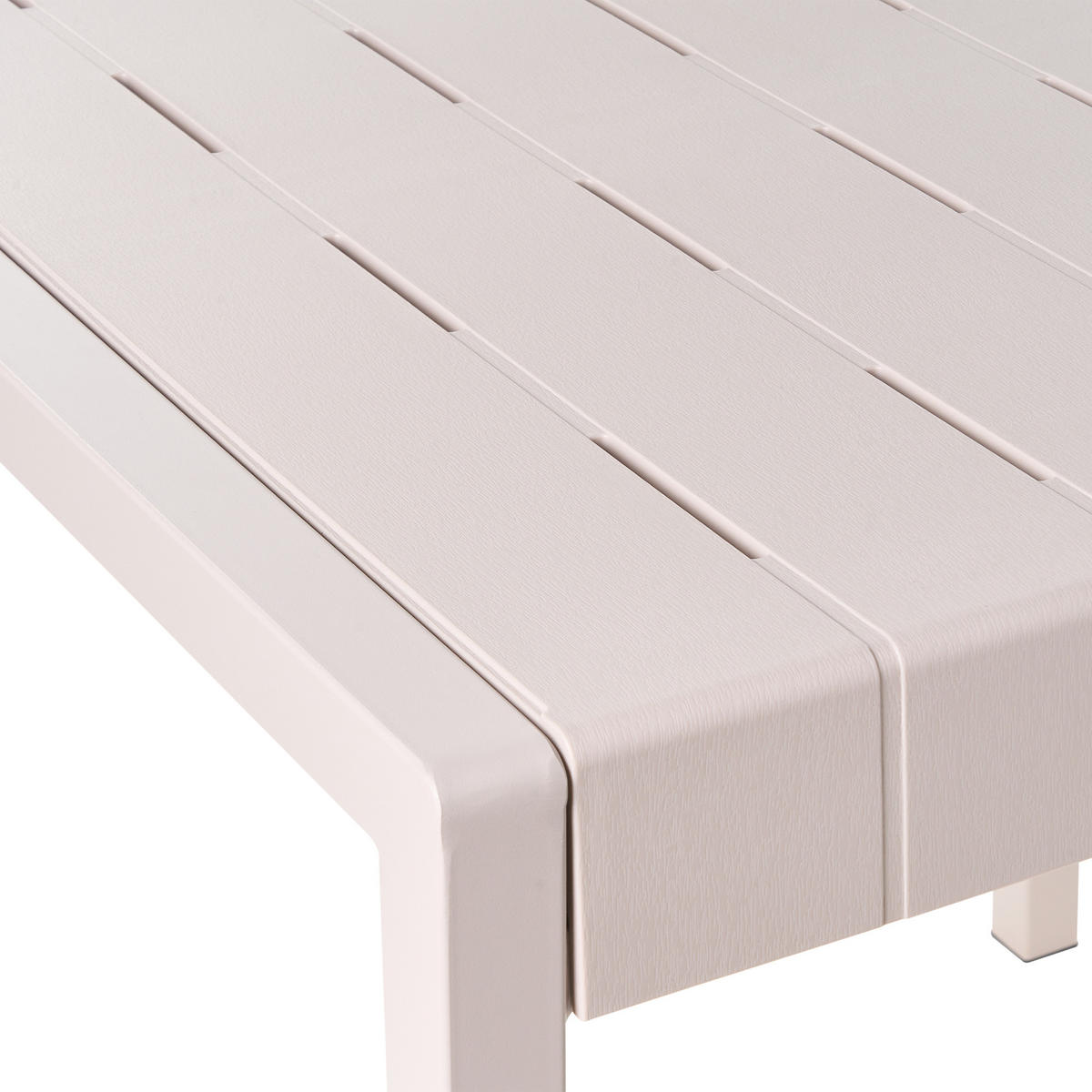 GARTENTISCH 154/84 cm Beige Bartica - Beige, Kunststoff (154/84/76cm) - Beliani