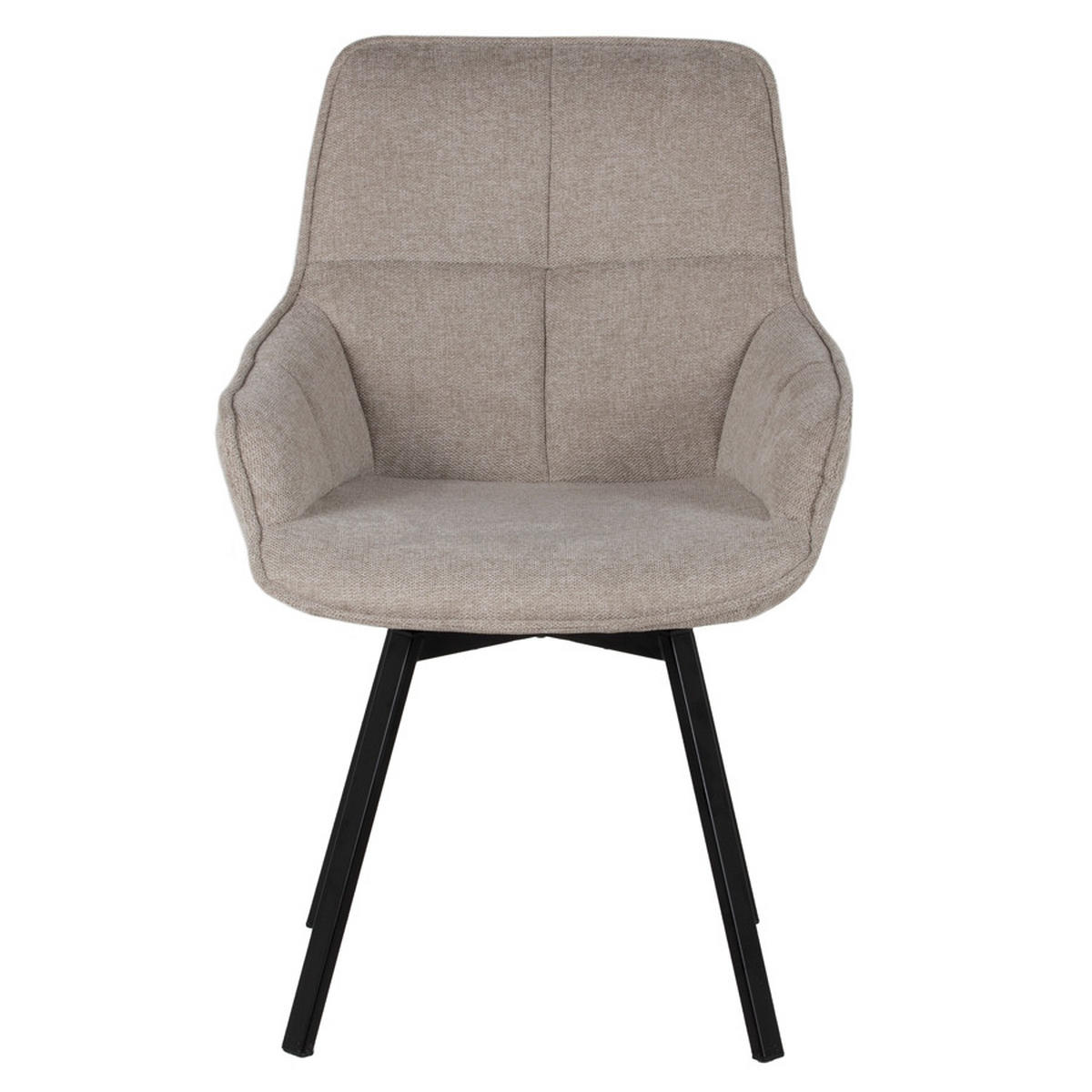 STUHL 2er Set drehbar aus Stoff, beige - Beige, Textil (58/86/61cm) - Giga Meubel