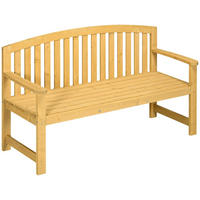 GARTENBANK 2 Sitzer Holz 140x50x85 cm orange - Orange, Holz (143/85/51cm) - LEBENLANG