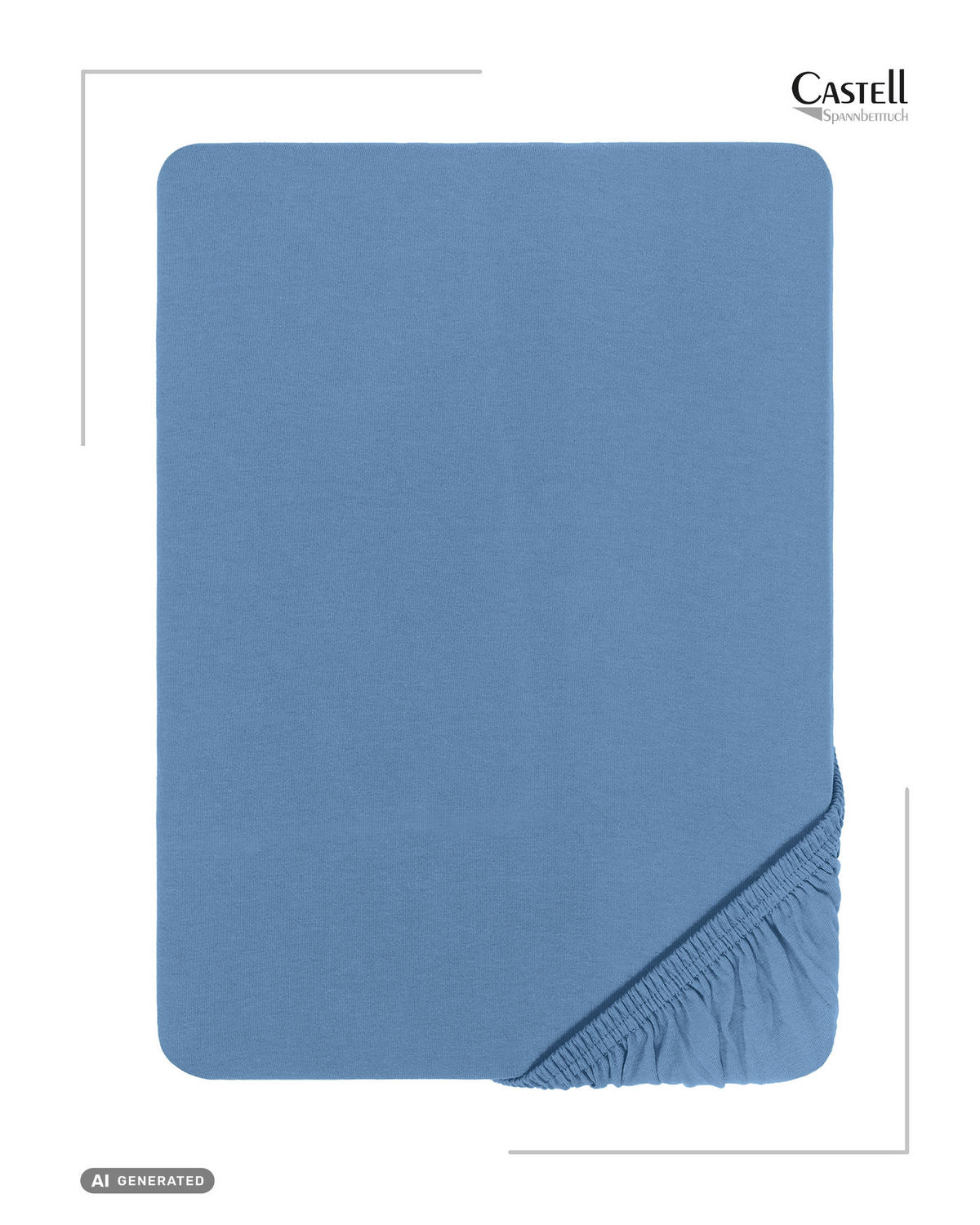 SPANNBETTTUCH Basic Jersey blau, 90x190 cm - 100x200 cm - Blau, Textil (100/200cm) - Castell