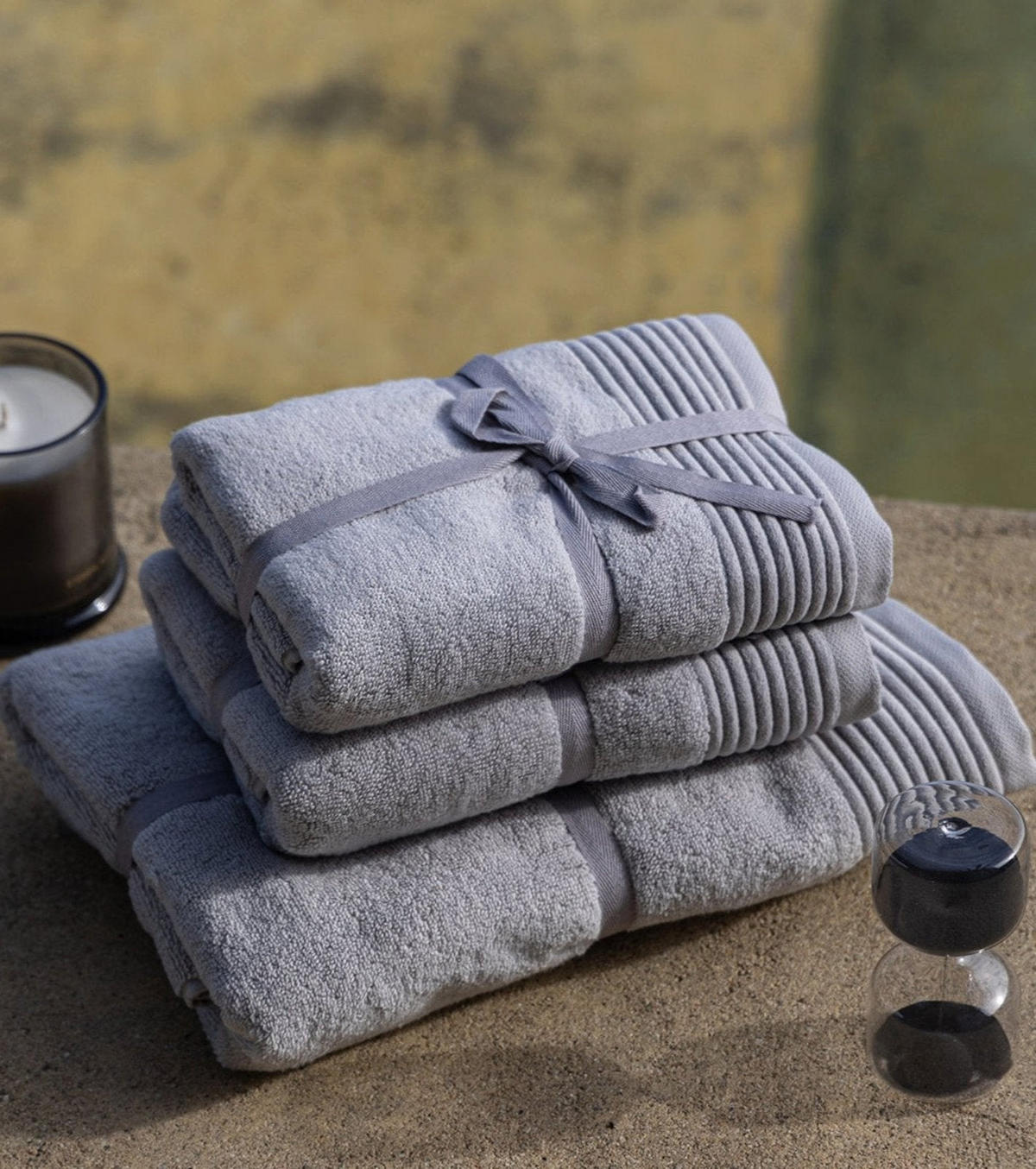 HANDTUCH Silver Mist 2er Set, 50x100cm, Baumwolle, Hellgrau - Hellgrau, Textil (50/100cm) - SOWL