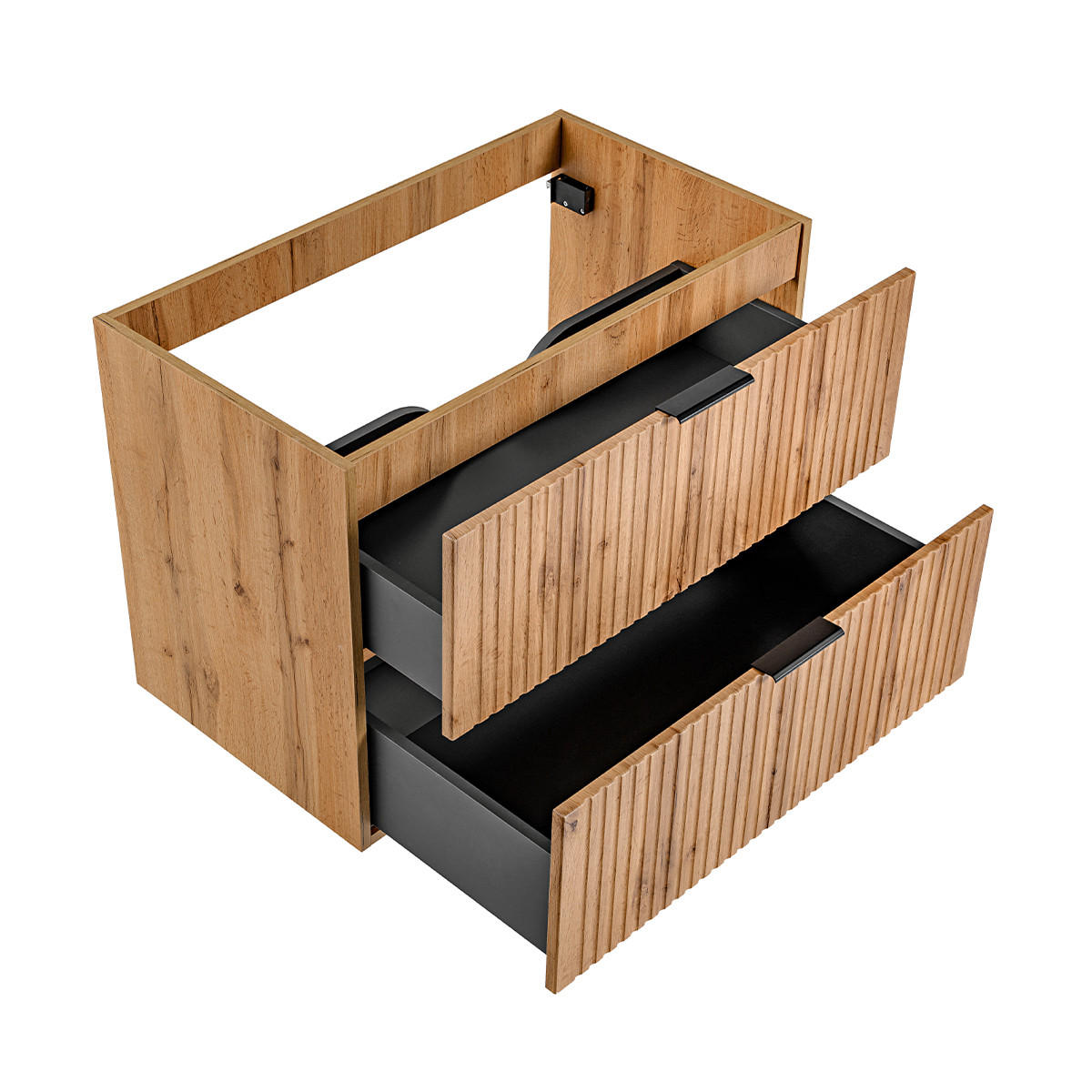 WASCHTISCHUNTERSCHRANK 80.4cm Adriel Holz in Eichenoptik - Braun, Holzwerkstoff (80.4/57/46cm) - Petits-meubles