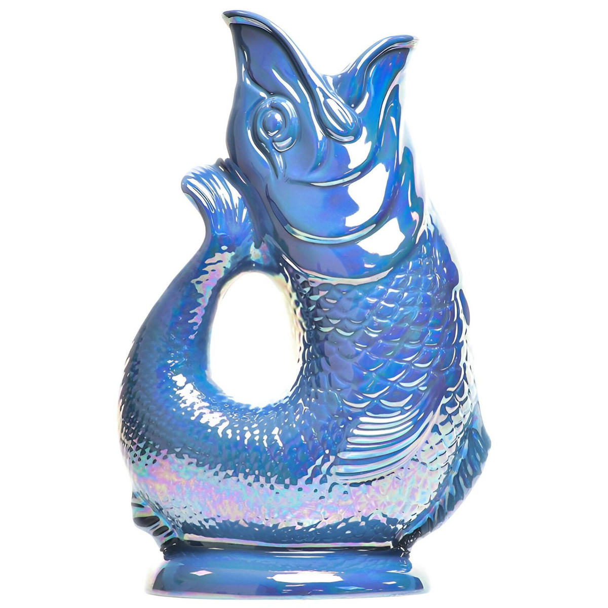 KARAFFE mit „Gluck-Gluck“-Geräusch 27,5/17/9,5 cm - Blau, Keramik (1.2L) - Gluckigluck