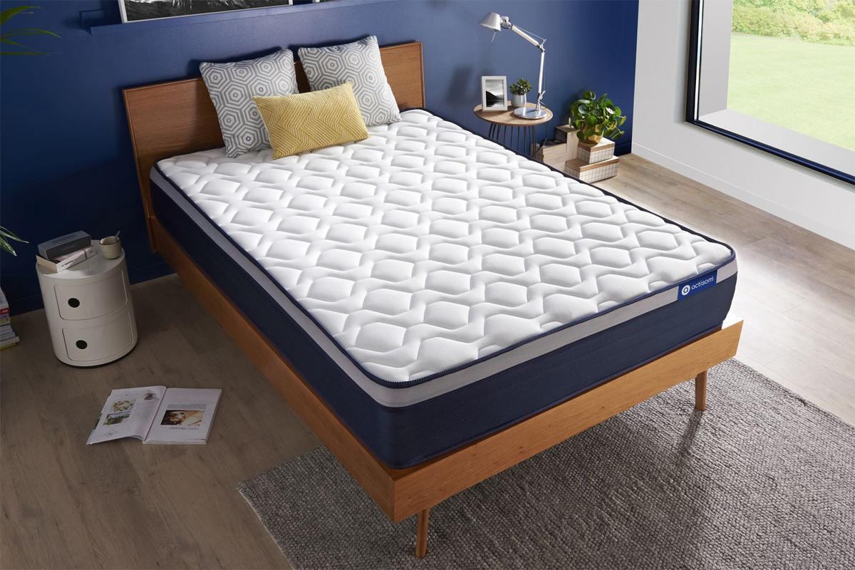 MATRATZE Actiflex max Taschenfederkern und Memory-Schaum 135 x 200 cm h3 - Weiß, Textil (135/200cm) - ACTISOM