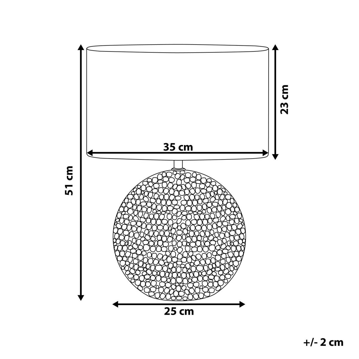TISCHLAMPE Nasva 35/35/51 cm - Schwarz, Keramik (35/35/51cm) - Beliani