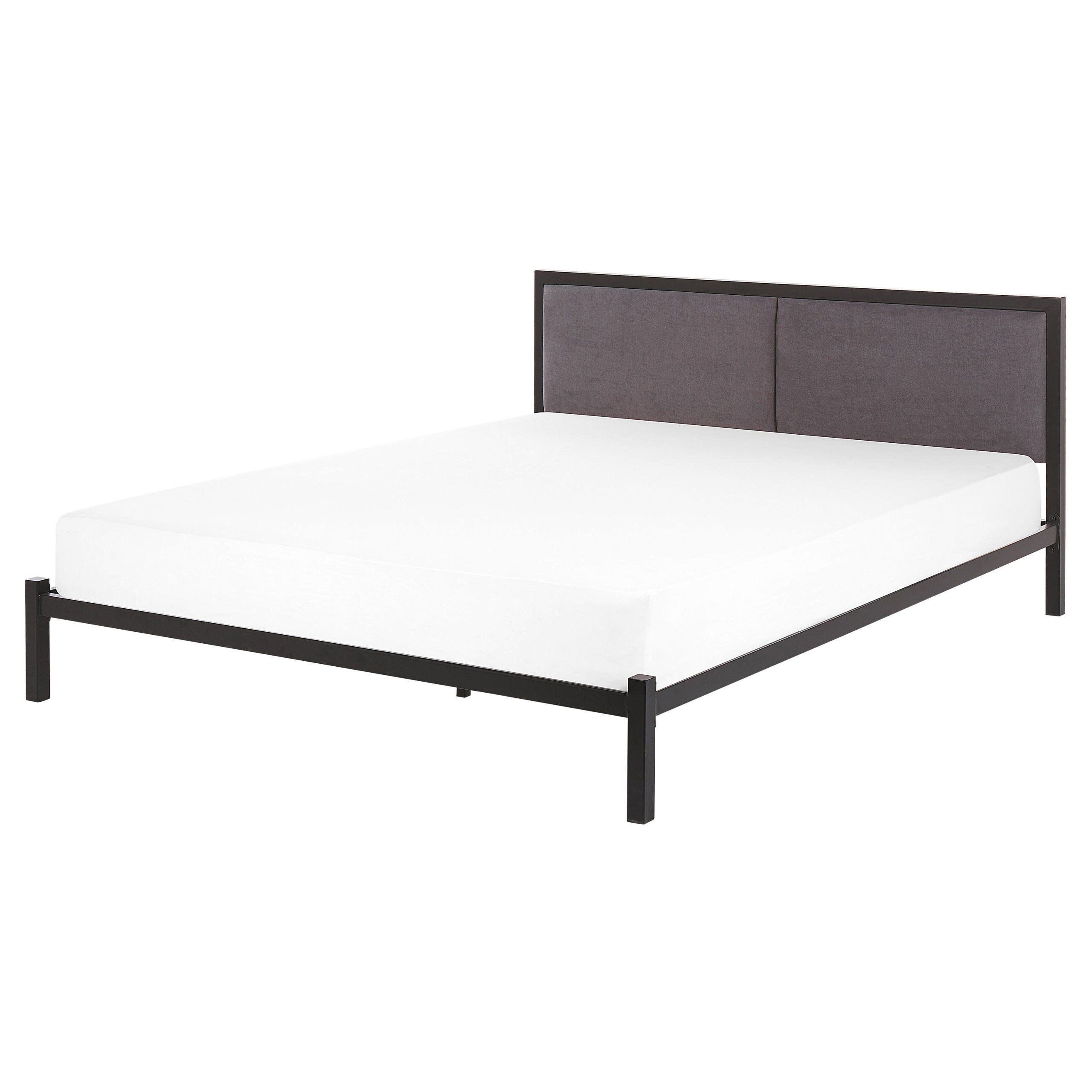 Beliani KOVOVÁ POSTEL 160/200 cm Černá Clamart