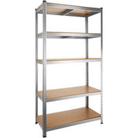 SCHWERLASTREGAL ,schnelle Montage,silber - Silberfarben, Metall (45/180/90cm) - tectake