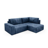 ECKSOFA Natalia Xl - Dunkelblau, Holzwerkstoff/Textil (245/182cm) - Fun Möbel
