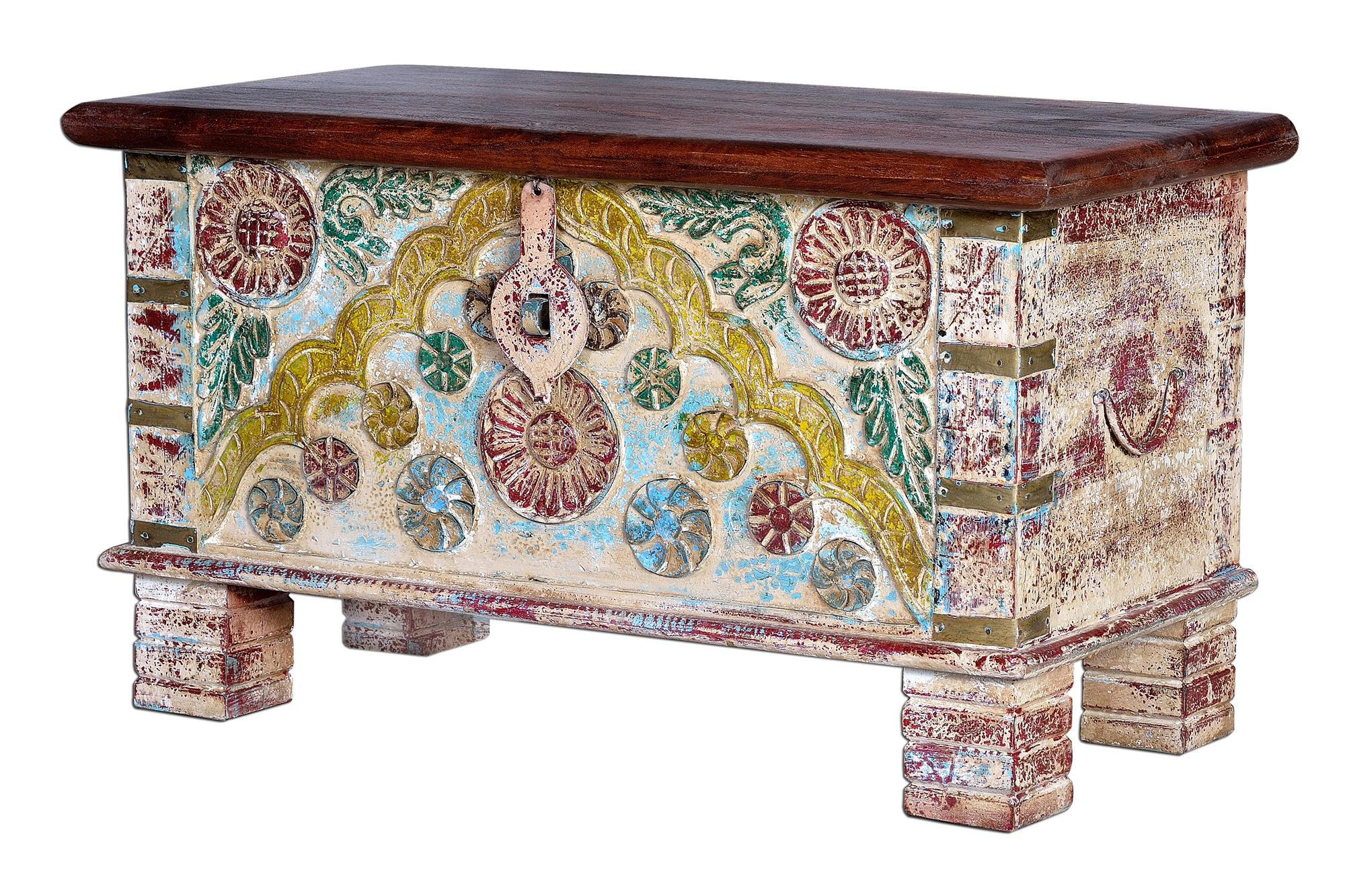 Giner y Colomer Truhe Braun 80x45x40 cm