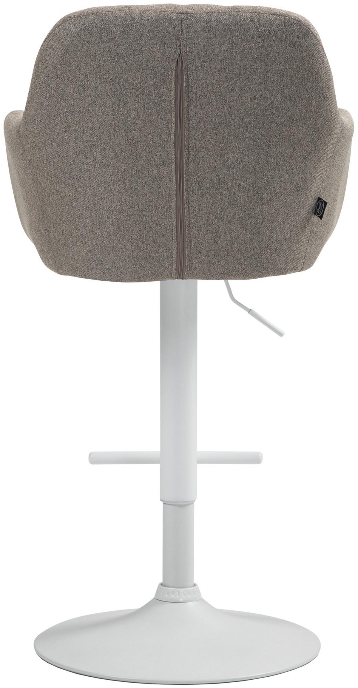 BARHOCKER Stoff taupe - Taupe/Weiß, Textil (57/97/59cm) - CLP