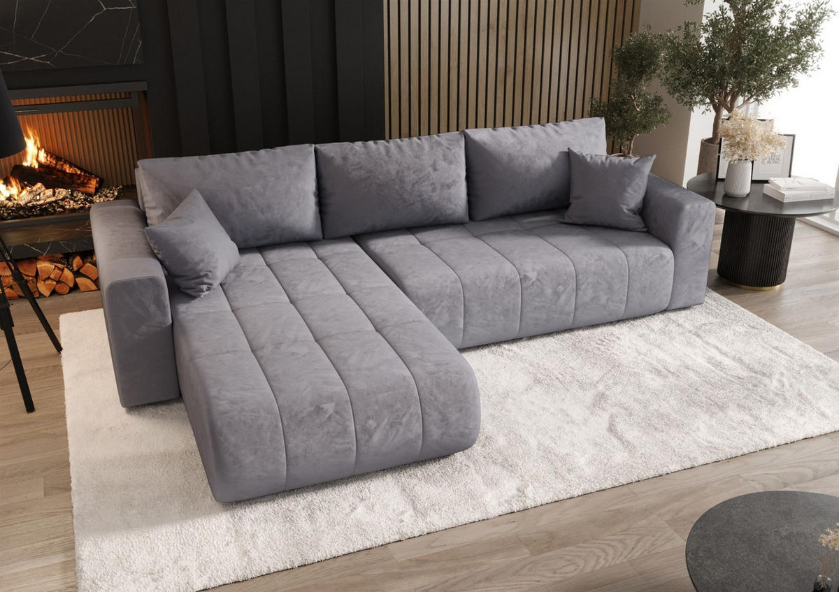ECKSOFA Camila - Blau, Holzwerkstoff/Textil (280/185cm) - Fun Möbel