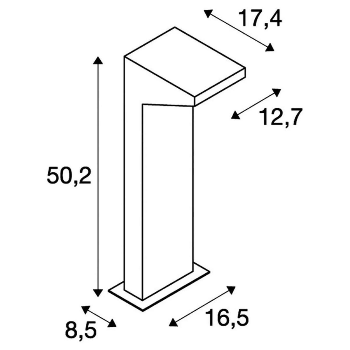 WEGELEUCHTE Iperi Anthrazit - Anthrazit, Metall (17.4/50.2/17.4cm) - SLV