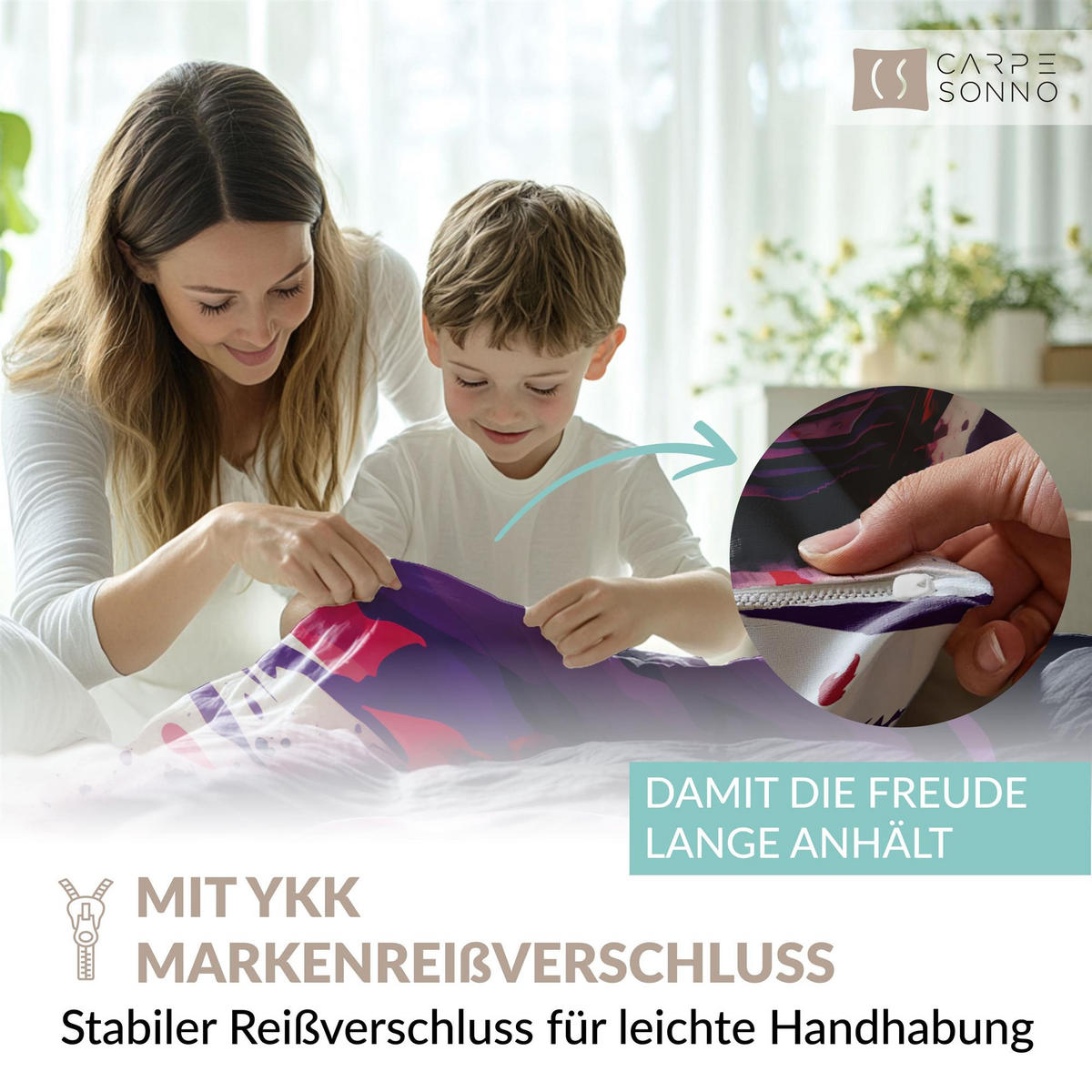 KINDERBETTWÄSCHE 135x200 cm Rennauto Autos aus 100% Baumwolle - Leuchtet um Dunkeln - Multicolor, Textil (135/200cm) - Carpe Sonno