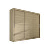 KLEIDERSCHRANK Aston II - Silberfarben/Sonoma Eiche, Holzwerkstoff/Kunststoff (250/215/58cm) - MIRJAN24