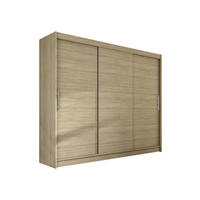 KLEIDERSCHRANK Aston II - Silberfarben/Sonoma Eiche, Holzwerkstoff/Kunststoff (250/215/58cm) - MIRJAN24