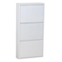 SKOSKÅP Pisa 50 x 16 x 106 cm – vit - Vit, Träbaserade material/Metall (50/106/16cm) - ebuy24
