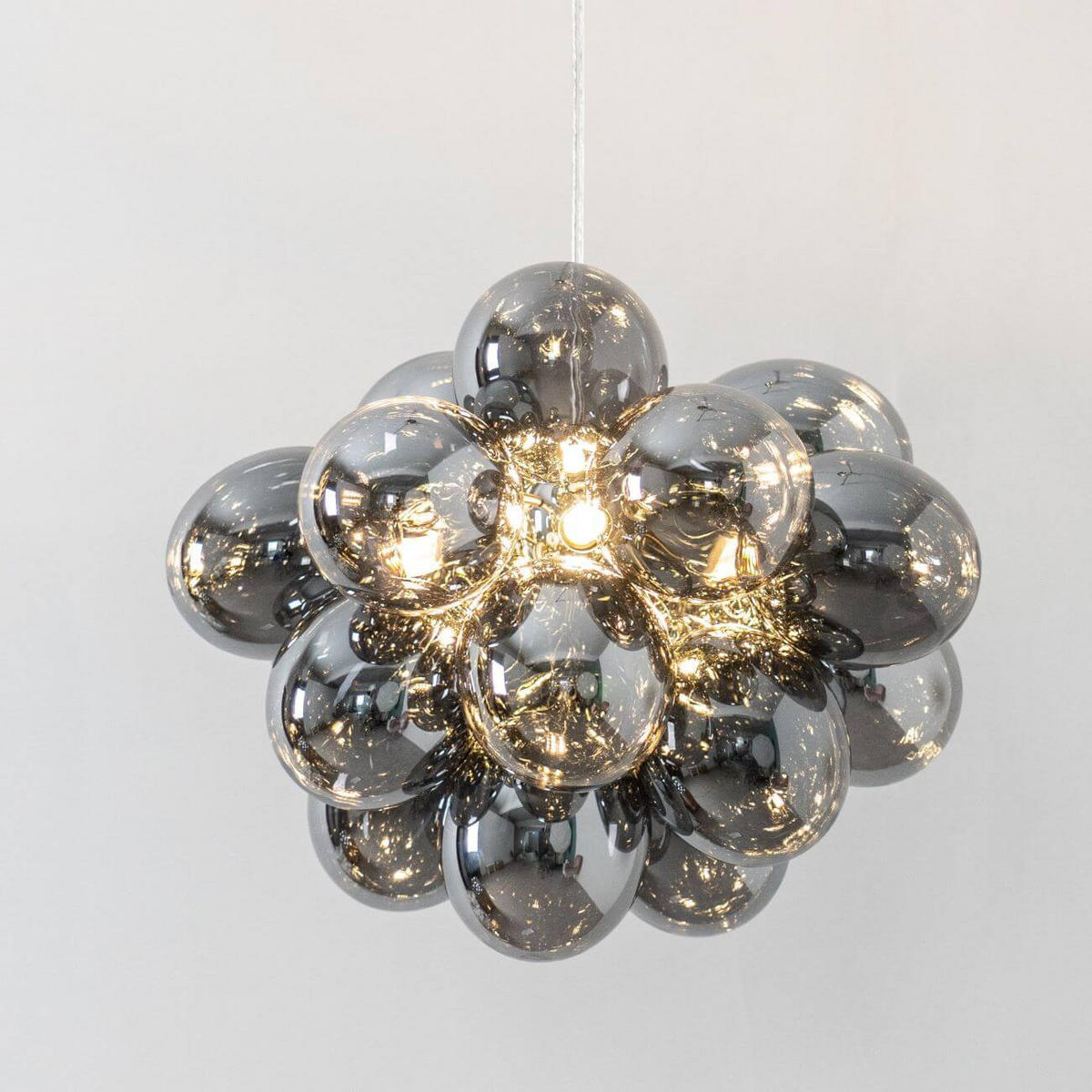 HÄNGELEUCHTE Bartali, Rauchgrau, 40cm - Grau, Glas (40/40/28cm) - KOSILUM