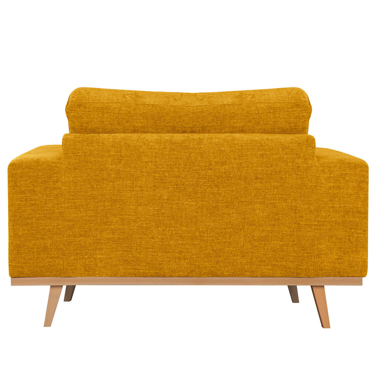 SESSEL - Gelb/Buchefarben, Buchenholz/Textil (122/81/88cm) - home24