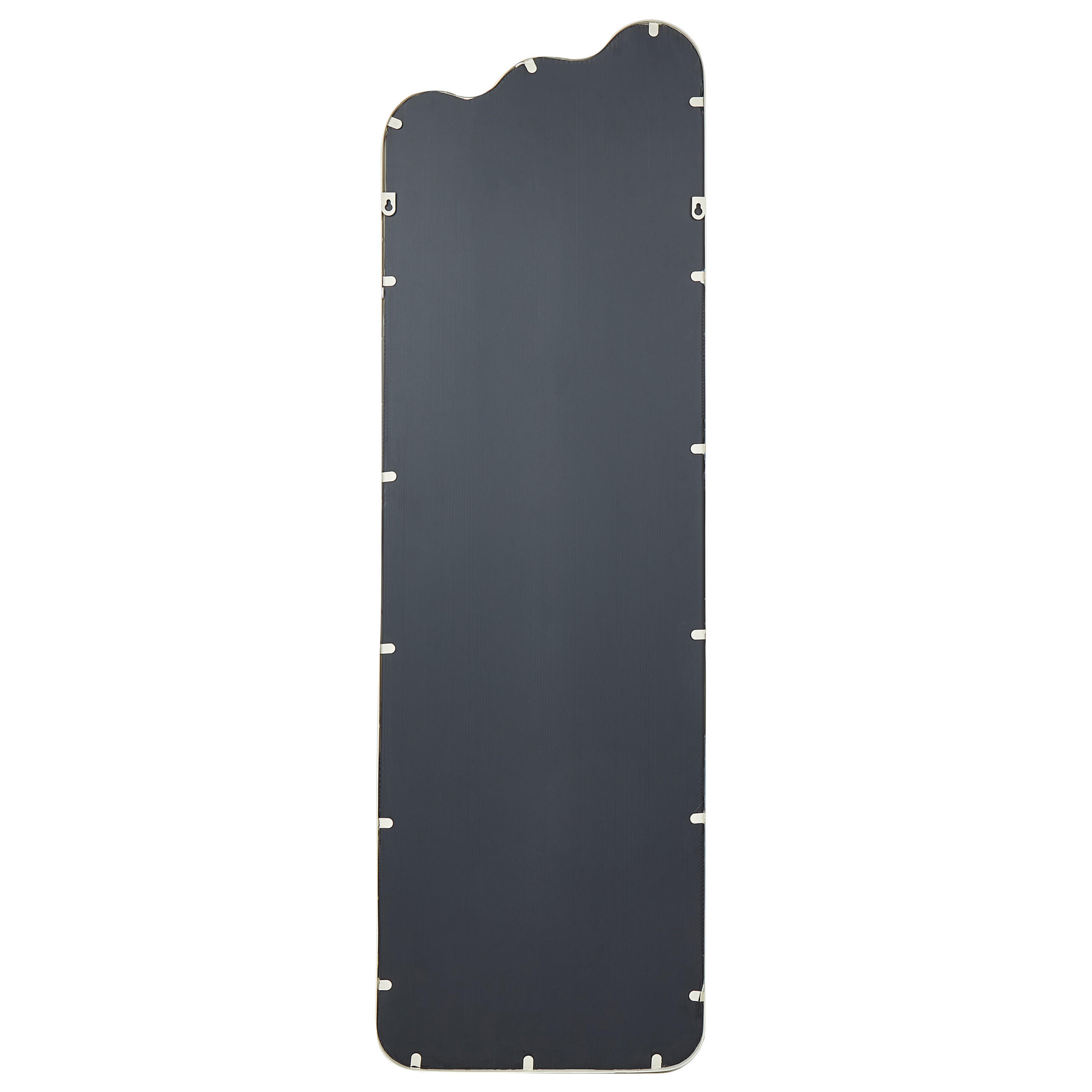 WANDSPIEGEL Metall weiß 45/145 cm Abzac - Weiß, Metall (45/145/3cm) - Beliani