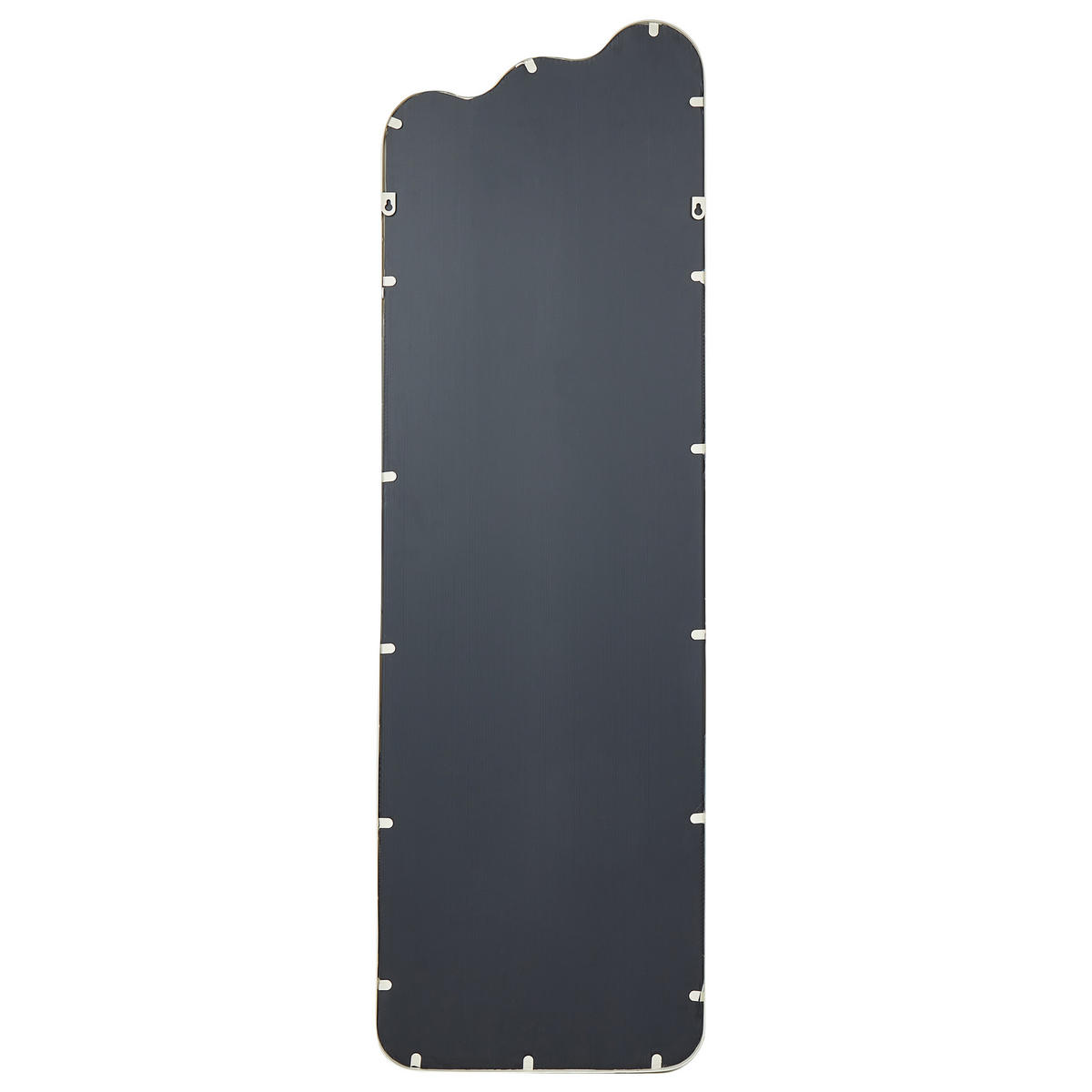 WANDSPIEGEL Metall weiß 45/145 cm Abzac - Weiß, Metall (45/145/3cm) - Beliani