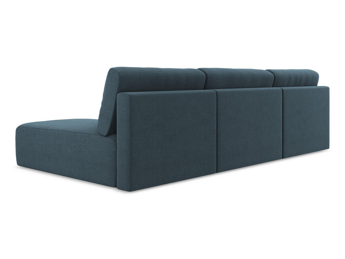 WOHNLANDSCHAFT Strukturstoff Stoff Blau - Blau/Pink, Kunststoff/Textil (304/79/149cm) - Makamii