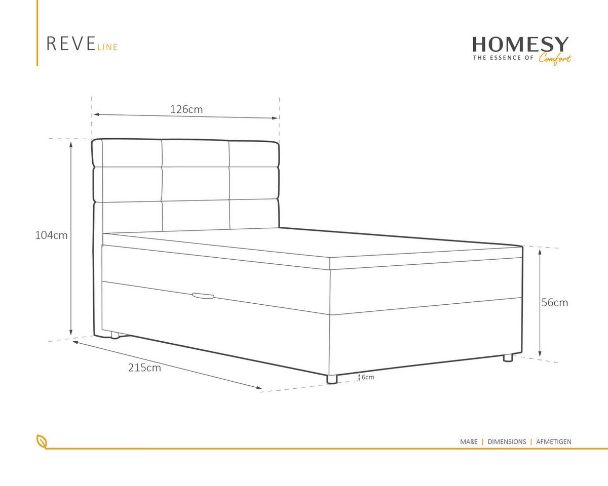 BOXBETT Reve 120 x 200 cm mit Bettkasten und Lattenrost ohne matratze - rot - Rot, Holz (120/200cm) - Homesy