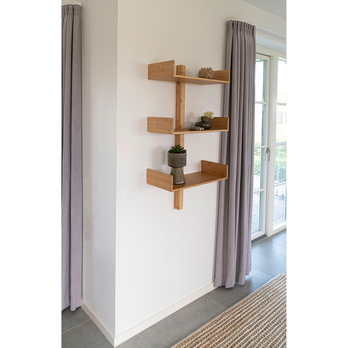 WANDREGAL Bambus 50x102 cm Natur - Naturfarben, Holz (102/102/50cm) - tinkaro