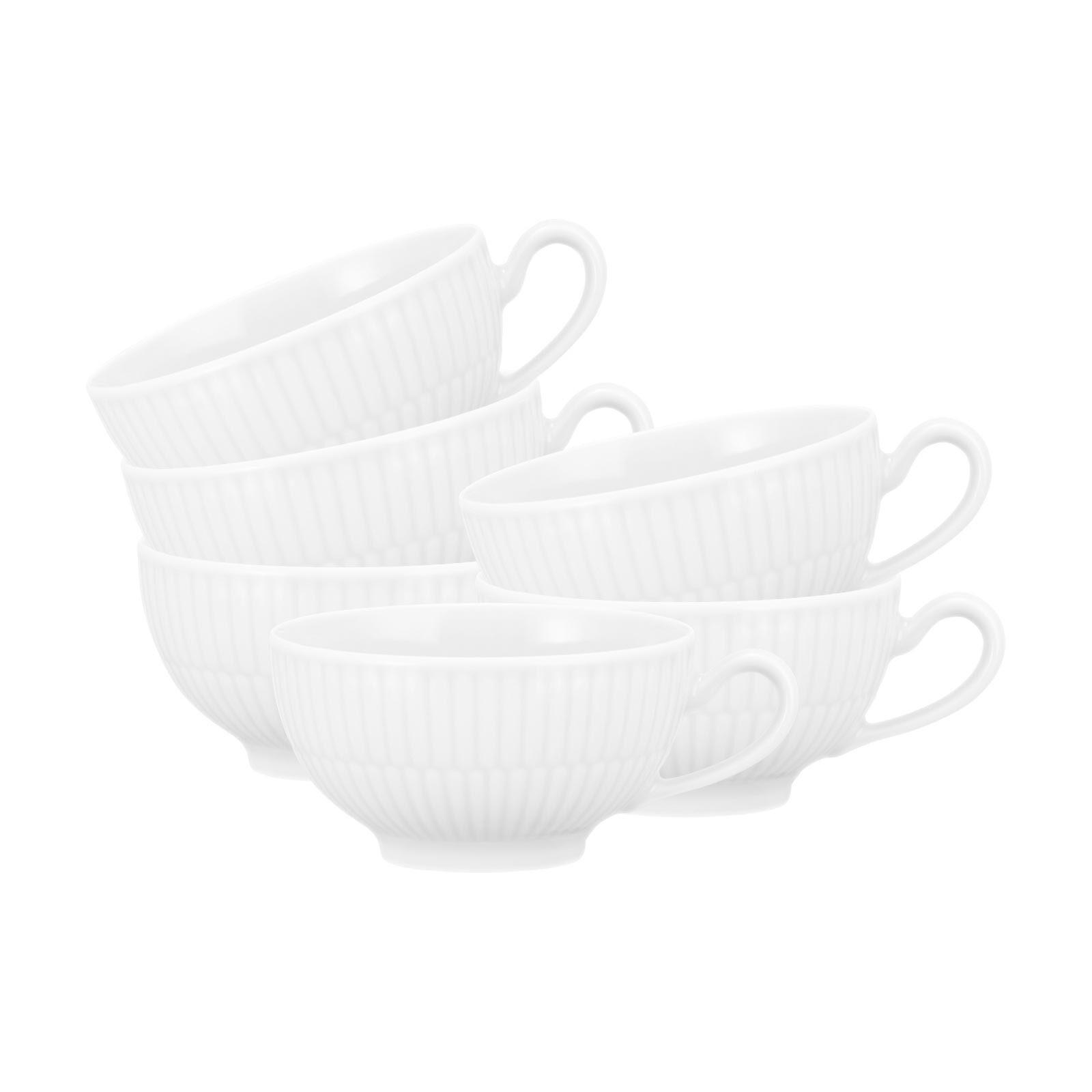 TEETASSEN Amina Weiß 0,22 l 6er Set - Weiß, Keramik (0.22L) - Seltmann Weiden