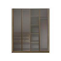 KLEIDERSCHRANK Anka 4 trg. - Creme, Holzwerkstoff (180/217/62cm)