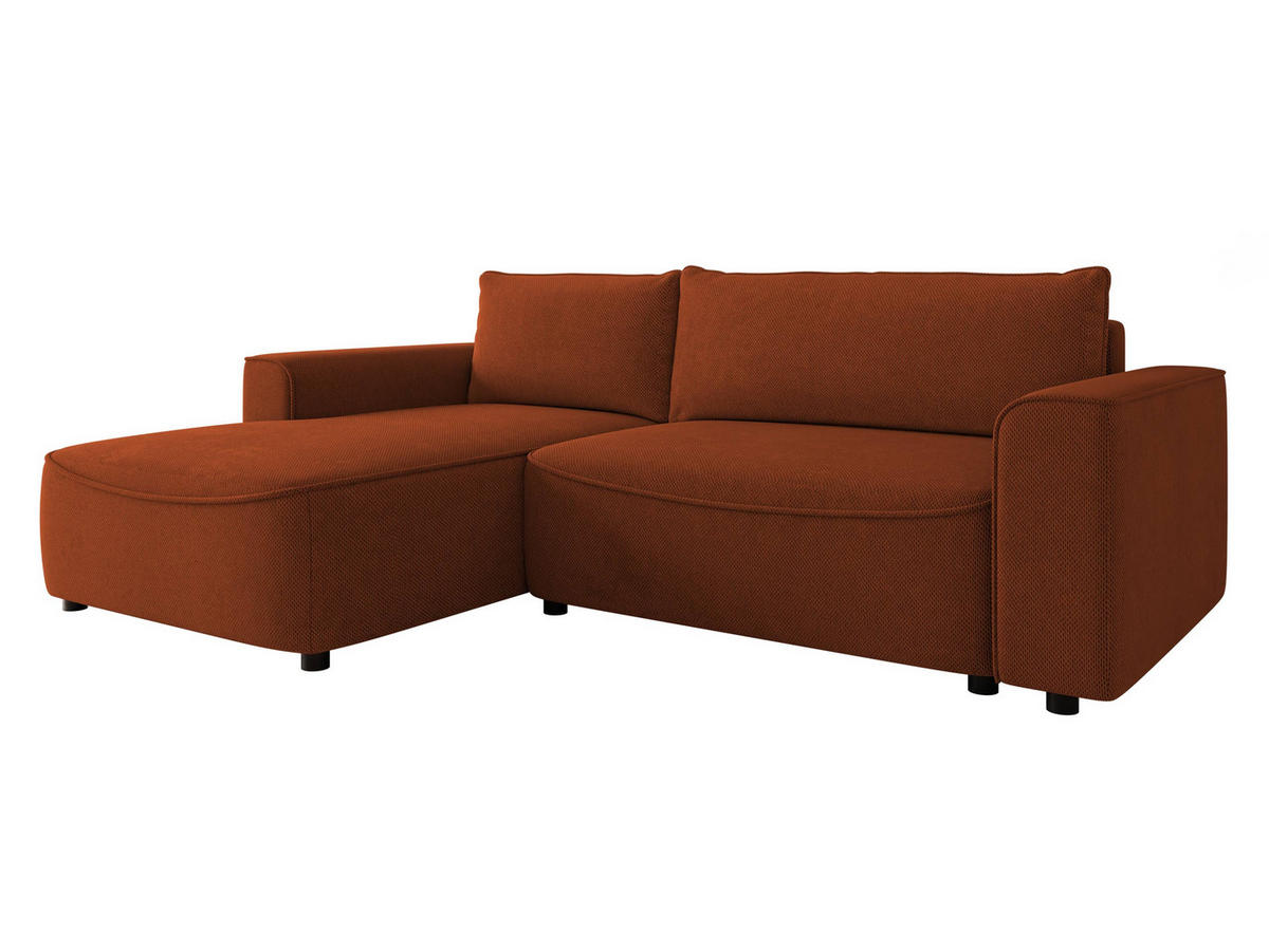 ECKSOFA Beliza, Seite: Links - Schwarz/Bronzefarben, Holz/Kunststoff (255/175cm) - MIRJAN24