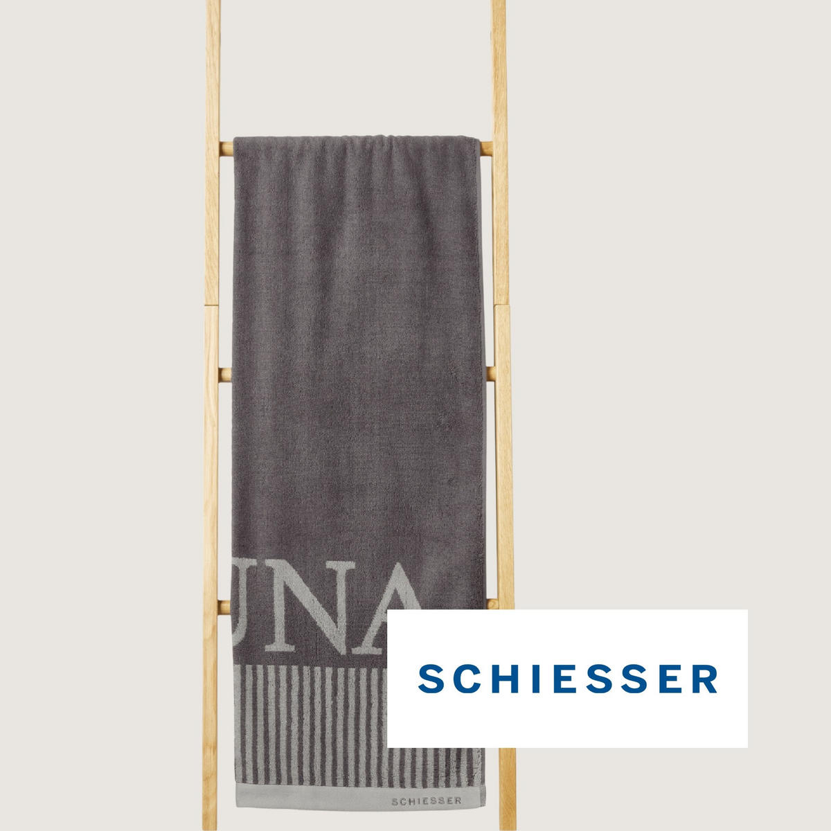 SAUNATUCH Rom - 75x200 cm - Dunkelgrau - Dunkelgrau, Textil (75/200cm) - SCHIESSER