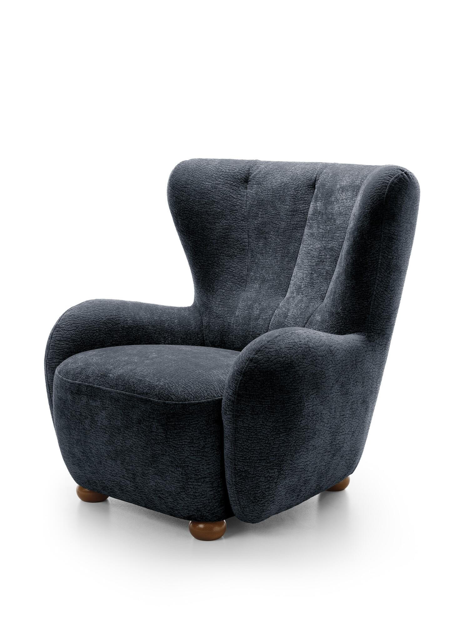 SESSEL CIRO Blau 88x100x91 cm - Blau, Textil (88/91/100cm) - FURNLUX