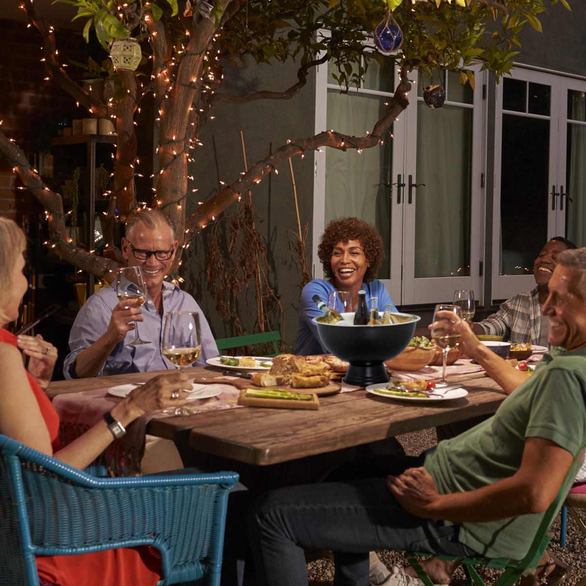 SEKTKÜHLER - Schwarz, Metall (40/23.5cm) - Relaxdays