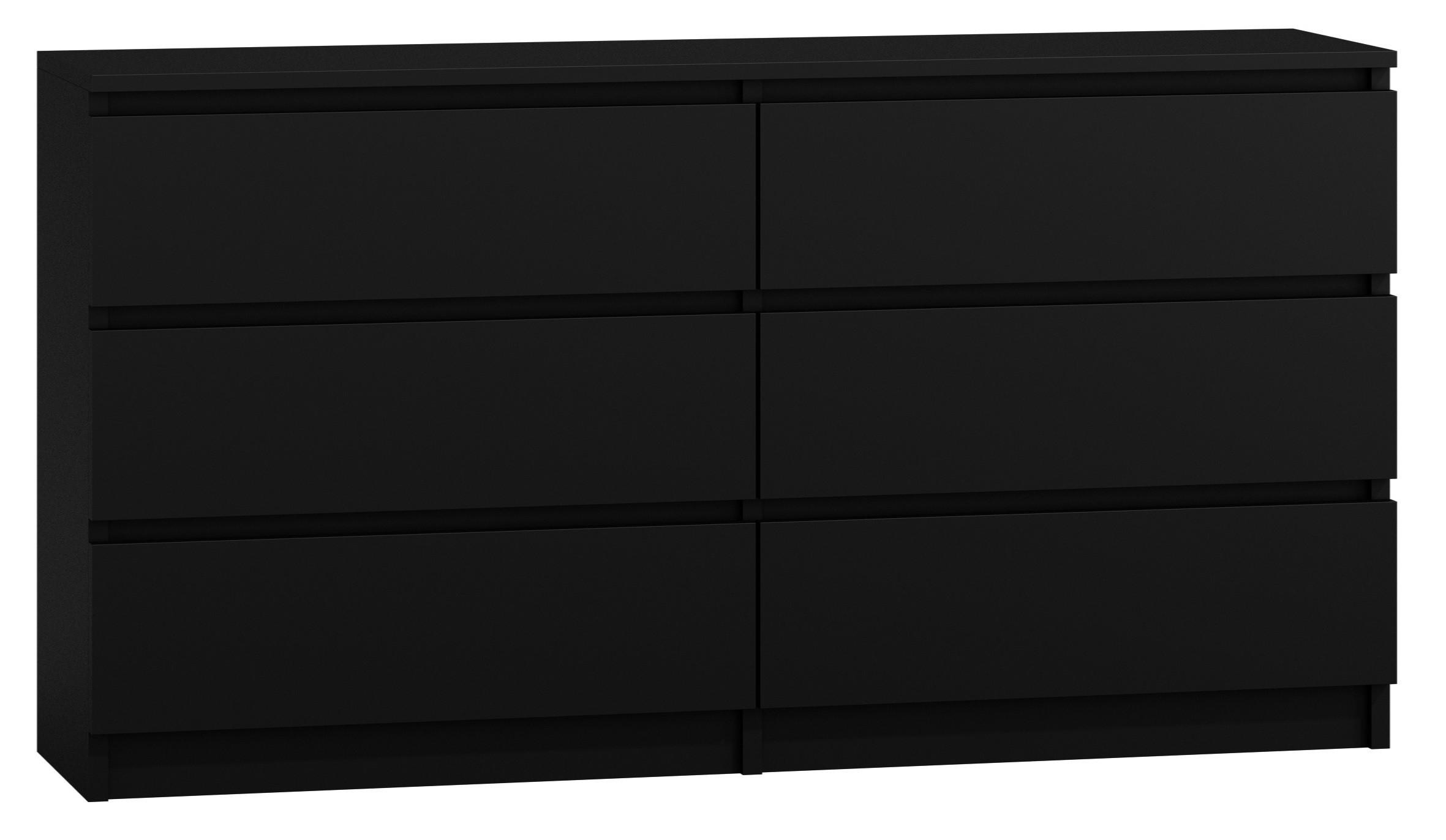 KOMMODE MALWA M6 140 - SCHWARZ MATT - Schwarz, Holzwerkstoff (138/75/40cm) - CDF