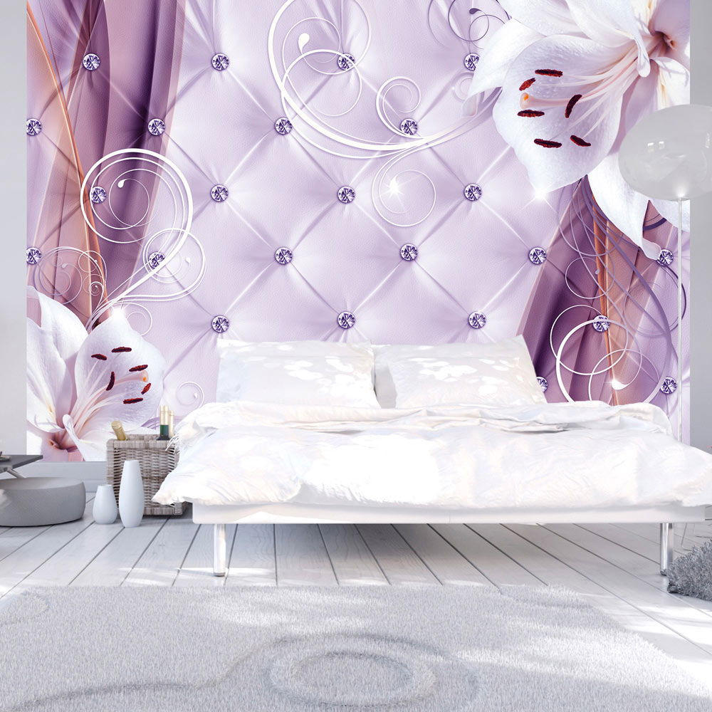 SELBSTKLEBENDE FOTOTAPETE 343/245 cm - Lila/Braun, Kunststoff/Textil (343/1cm) - KUNSTLOFT