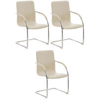 SCHWINGSTUHL 3er Set Lederlook creme - Creme, Textil/Metall (56/94/52cm) - CLP