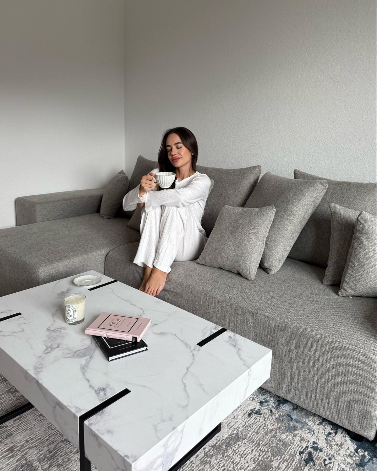 3-SITZER-ECKSOFA hellgrau linksseitig mit Schlaffunktion Stauraum Luspa - Schwarz/Grau, Textil (294/130cm) - Beliani
